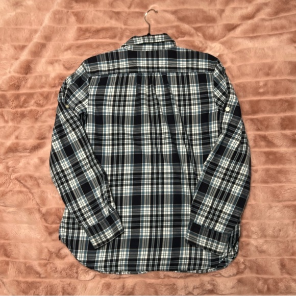 Ralph Lauren Jean Co Button Down Shirt in Blue Plaid Size L - Picture 3 of 3